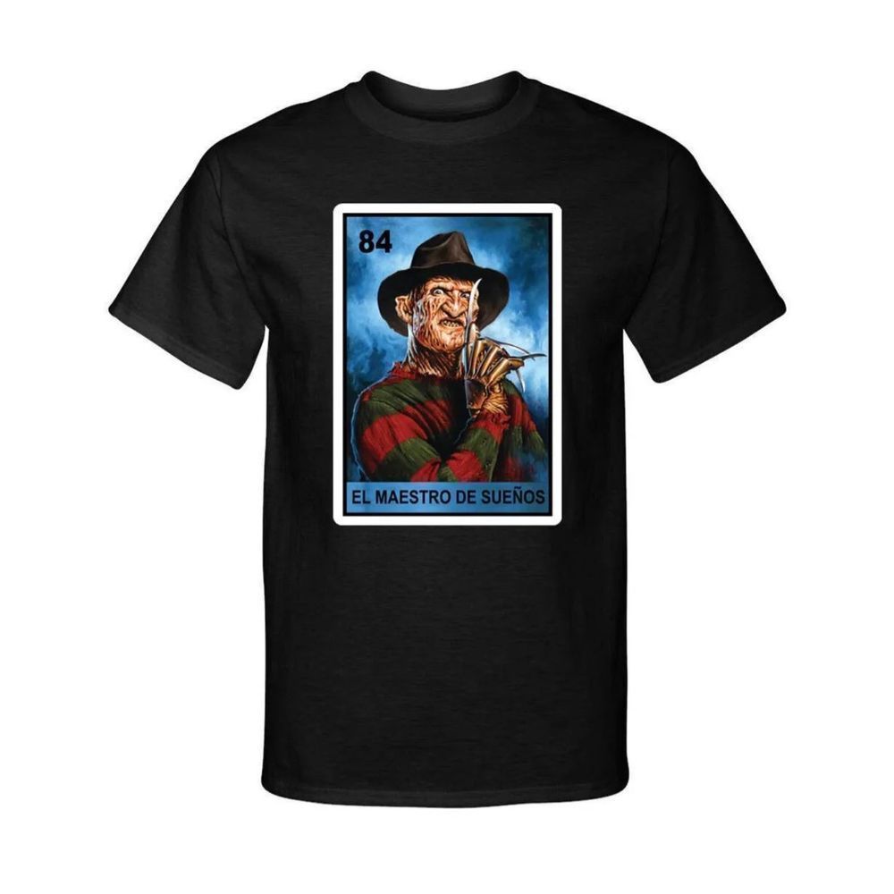 El Maestro De Suenos Freddy Krueger Loteria Mexican Bingo Style Graphic Tee Shir
